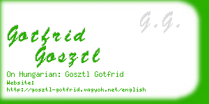 gotfrid gosztl business card